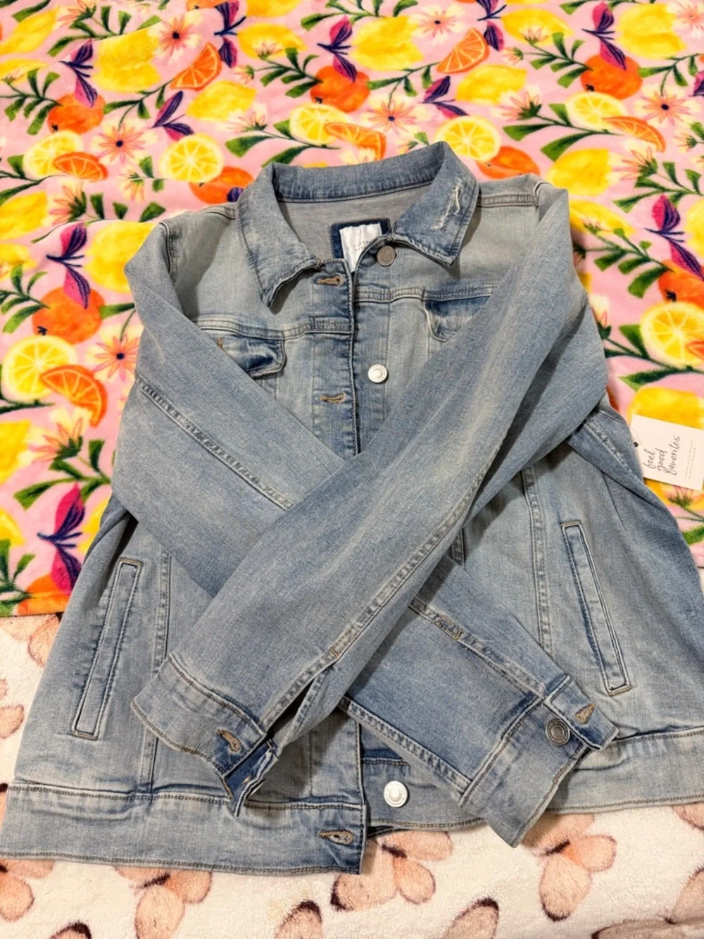 LC Lauren Conrad Light Blue Denim Jacket - Picture 2 of 4